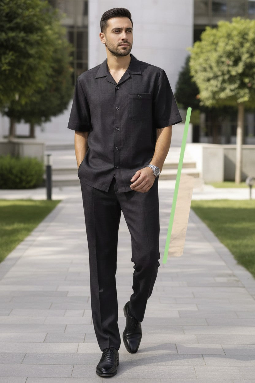 Stacy Adams | 27043 Solid Jacquard Linen Set