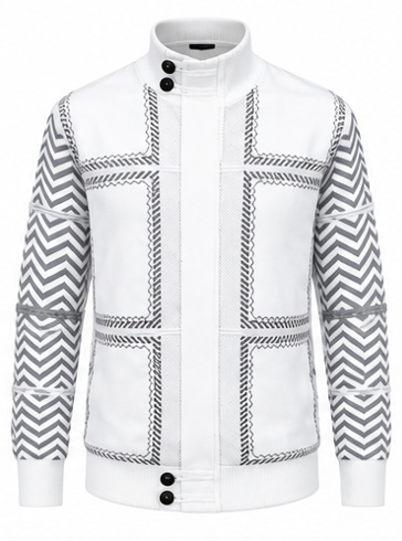 Silversilk 31006 Suede Patch Zip-Up Sweater