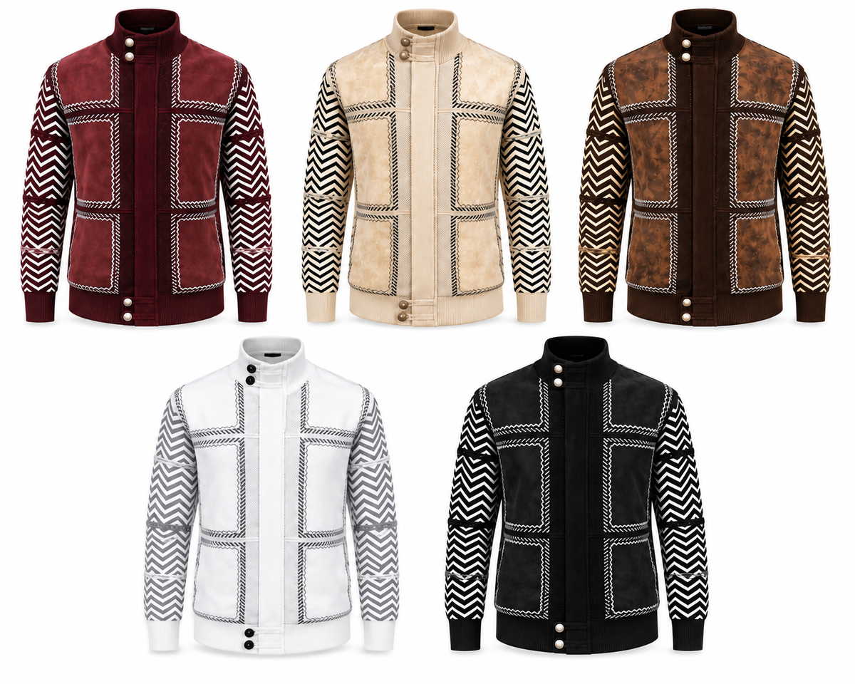 Silversilk 31006 Suede Patch Zip-Up Sweater