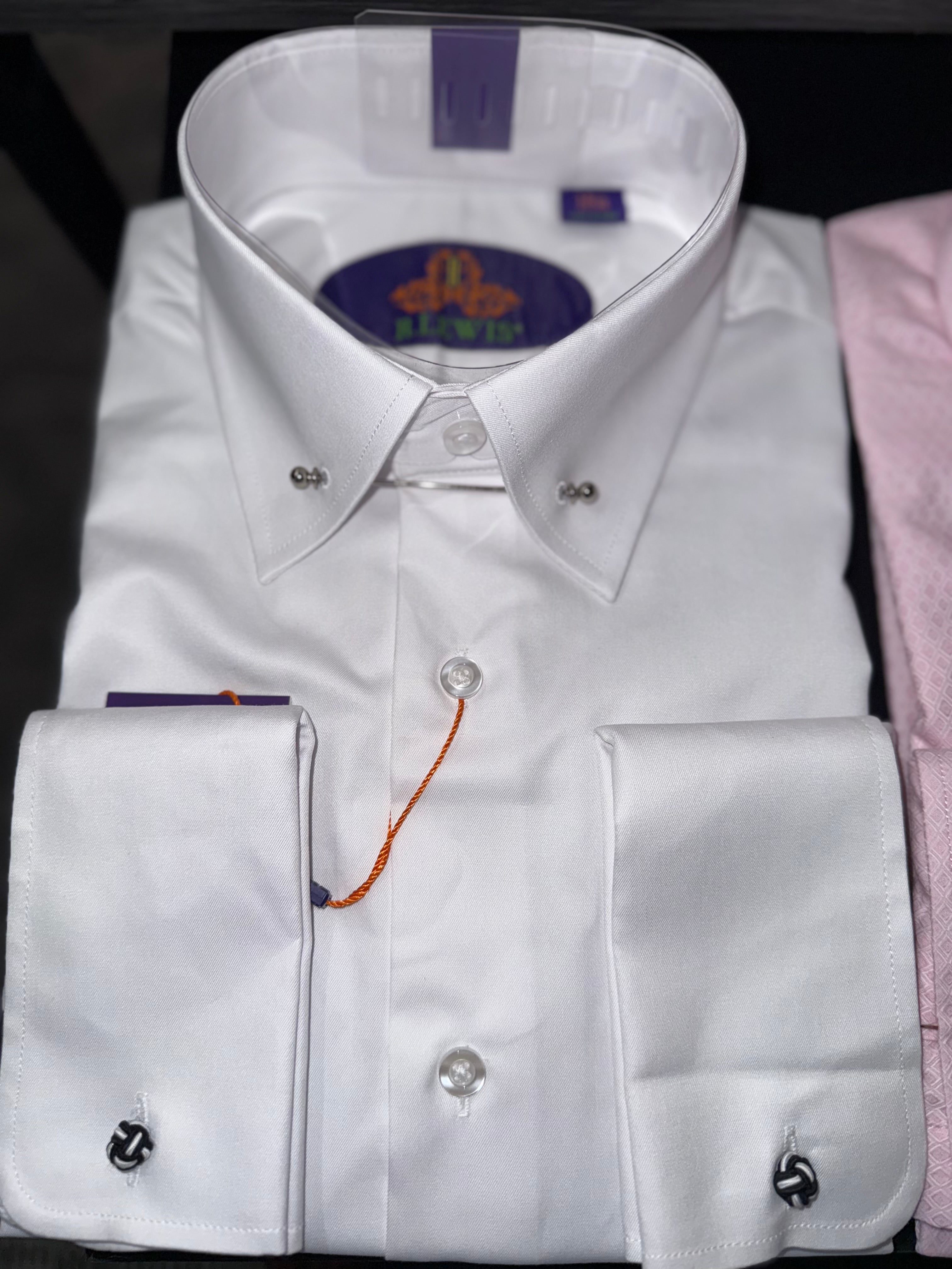 ROBERT LEWIS | RLD010 | DRESS SHIRT w/ COLLAR BAR