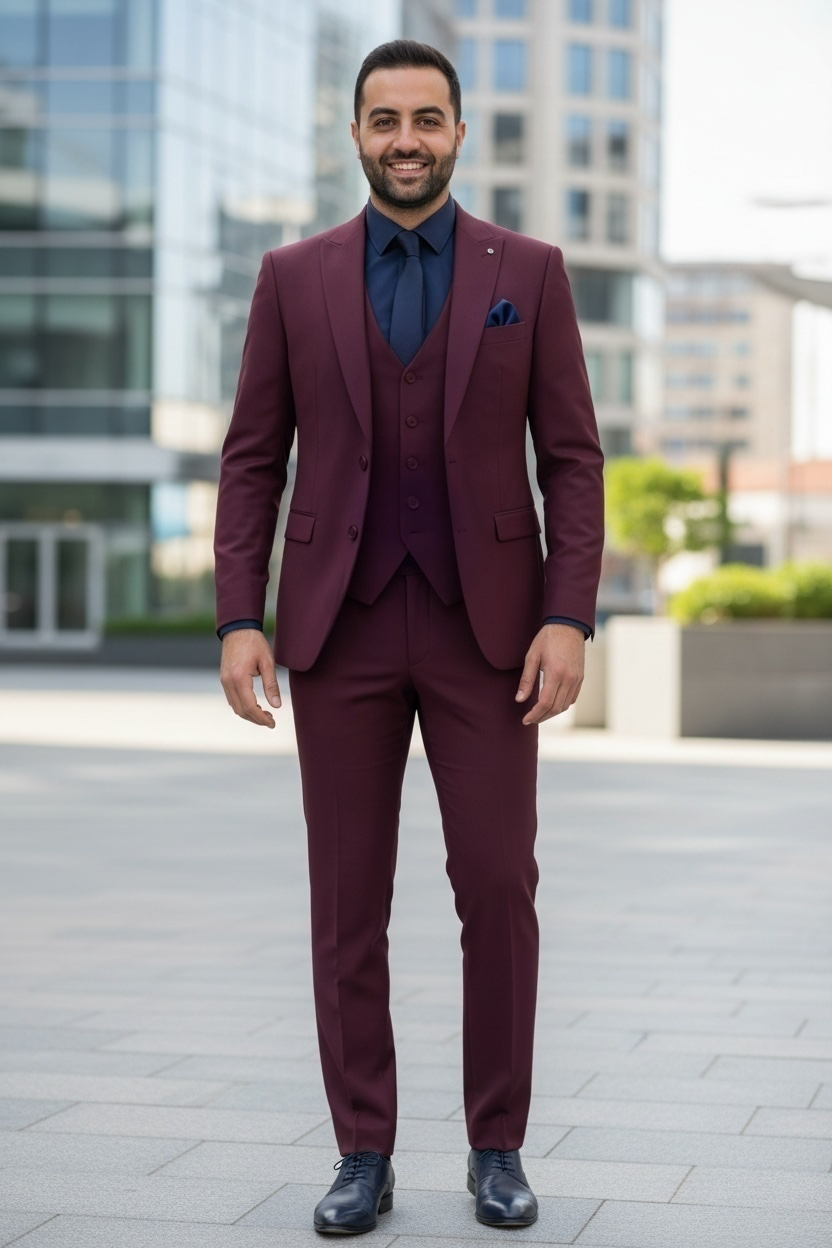 Vinci 3-Piece 2-Button Vested Suit V2TR