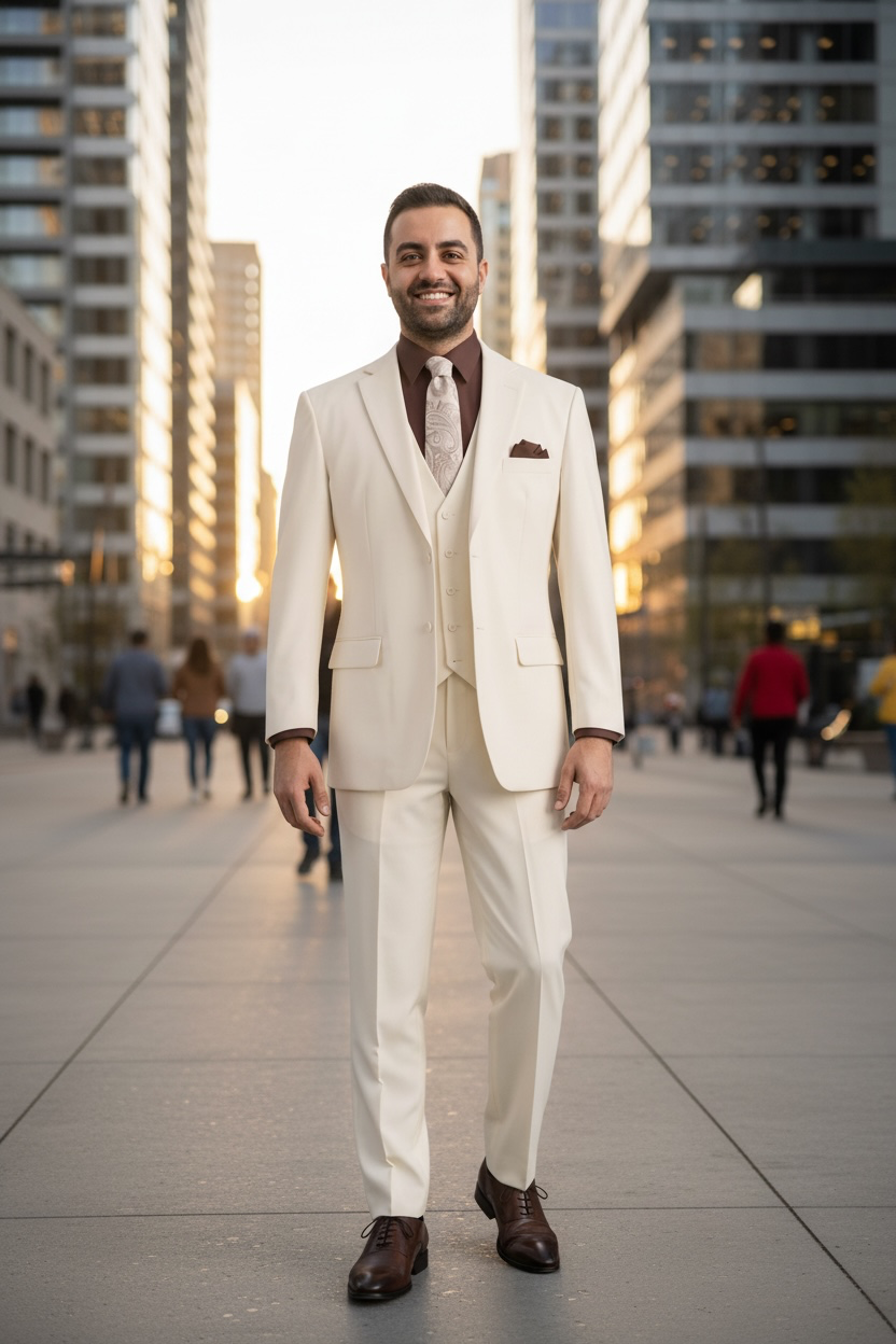Vinci 3-Piece 2-Button Vested Suit V2TR