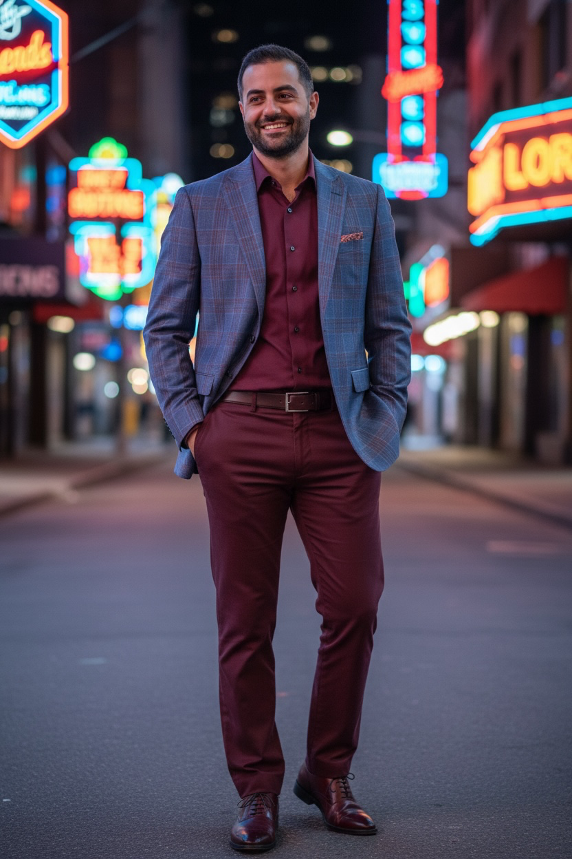 Tiglio | Dolcetto | Pick Stitch Notch Lapel 2-Button Windowpane Blazer