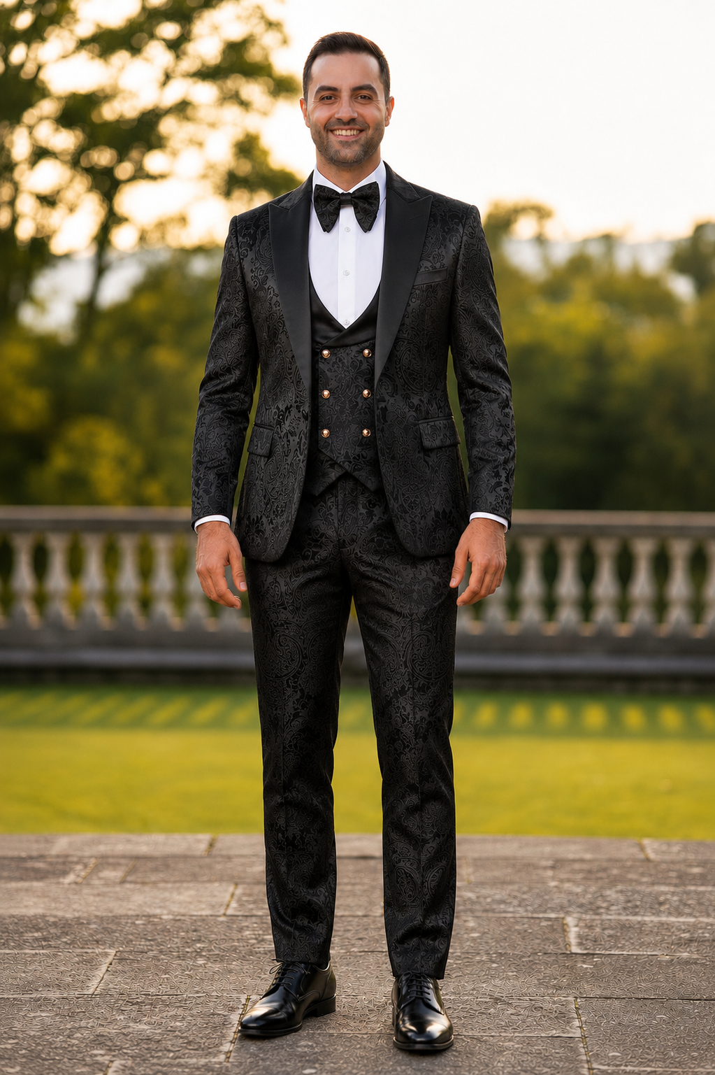 Insomnia | Armani | 3-Piece Tuxedo With Double-Breasted Vest & Matching Bow Tie