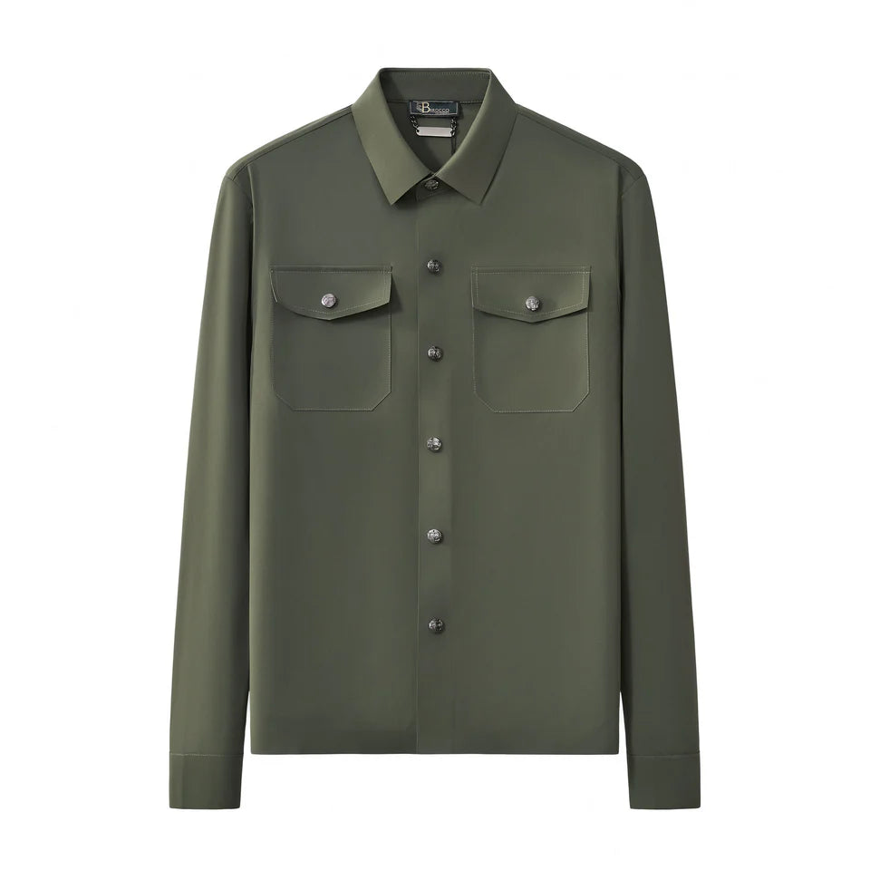 BPJ620 ~ COMMANDTECH SNAP BUTTON FLAP POCKET SHIRT ~ BAROCCO