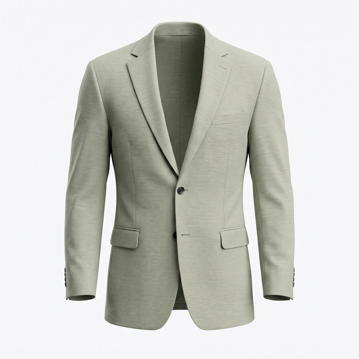 Vinci BRK-4 Regular Fit Textured Weave Stretch Blazer Light Green