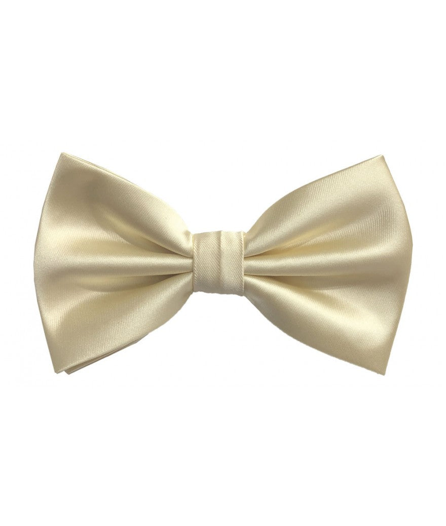 BQ | BT100 | SOLID SATIN BOW TIES & HANKIE PRE-TIED