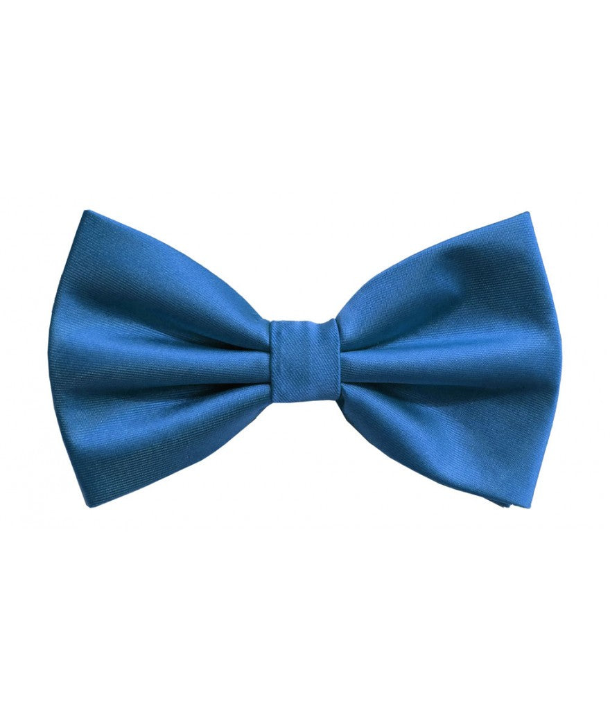 BQ | BT100 | SOLID SATIN BOW TIES & HANKIE PRE-TIED