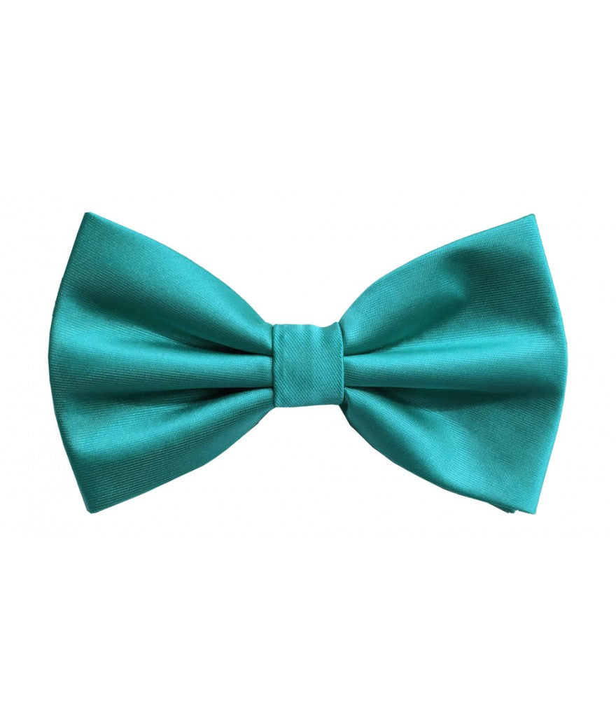 BQ | BT100 | SOLID SATIN BOW TIES & HANKIE PRE-TIED