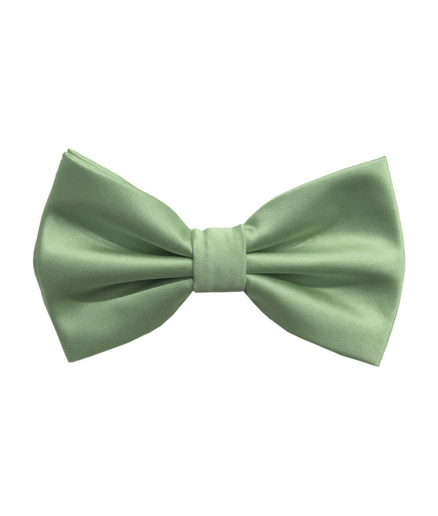 BQ | BT100 | SOLID SATIN BOW TIES & HANKIE PRE-TIED
