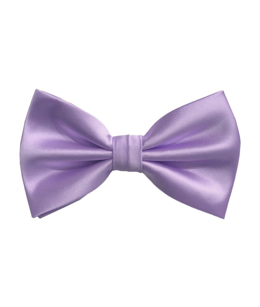 BQ | BT100 | SOLID SATIN BOW TIES & HANKIE PRE-TIED