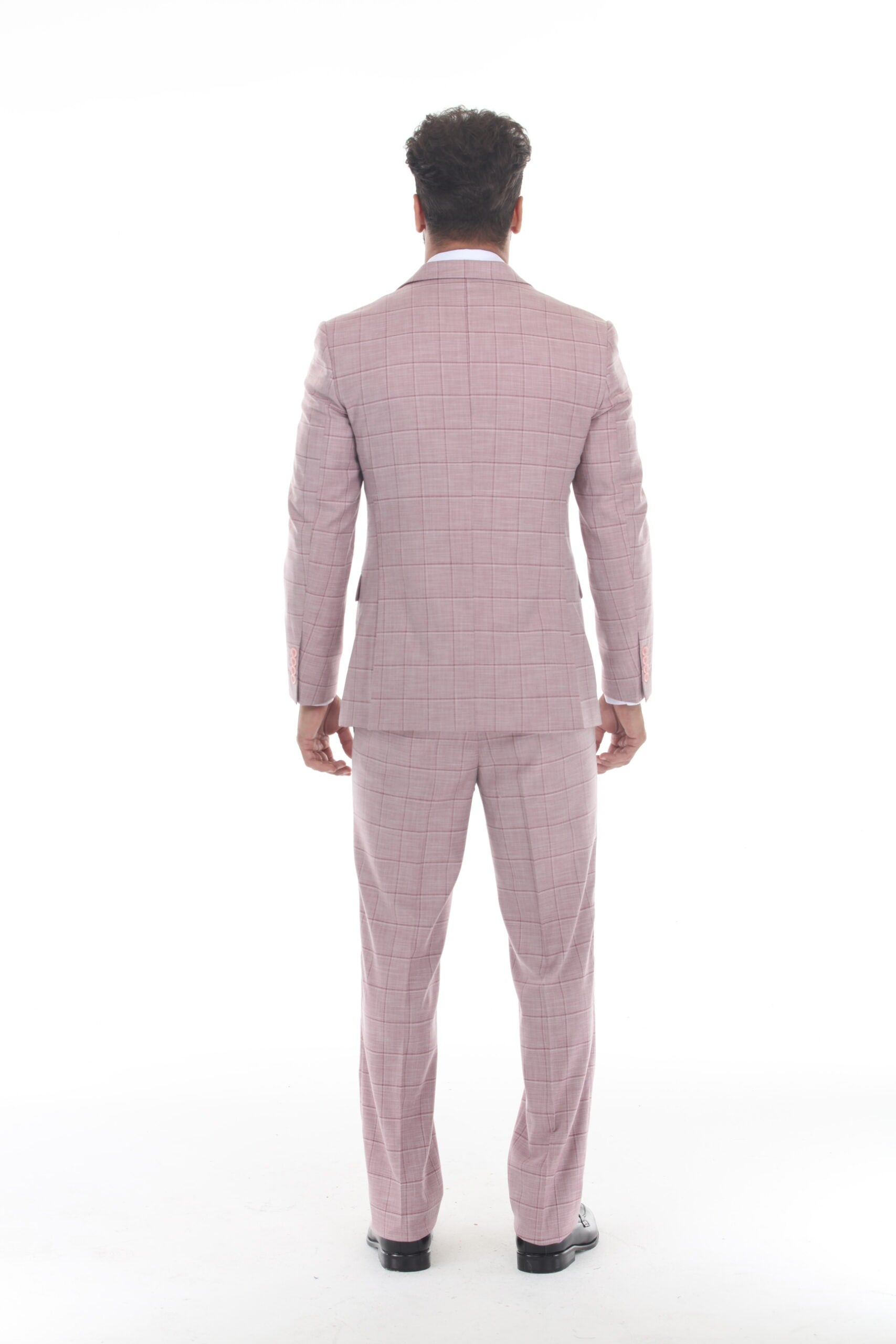 Derman | CHK | Plaid 3-Piece Notch Lapel Vested Suit