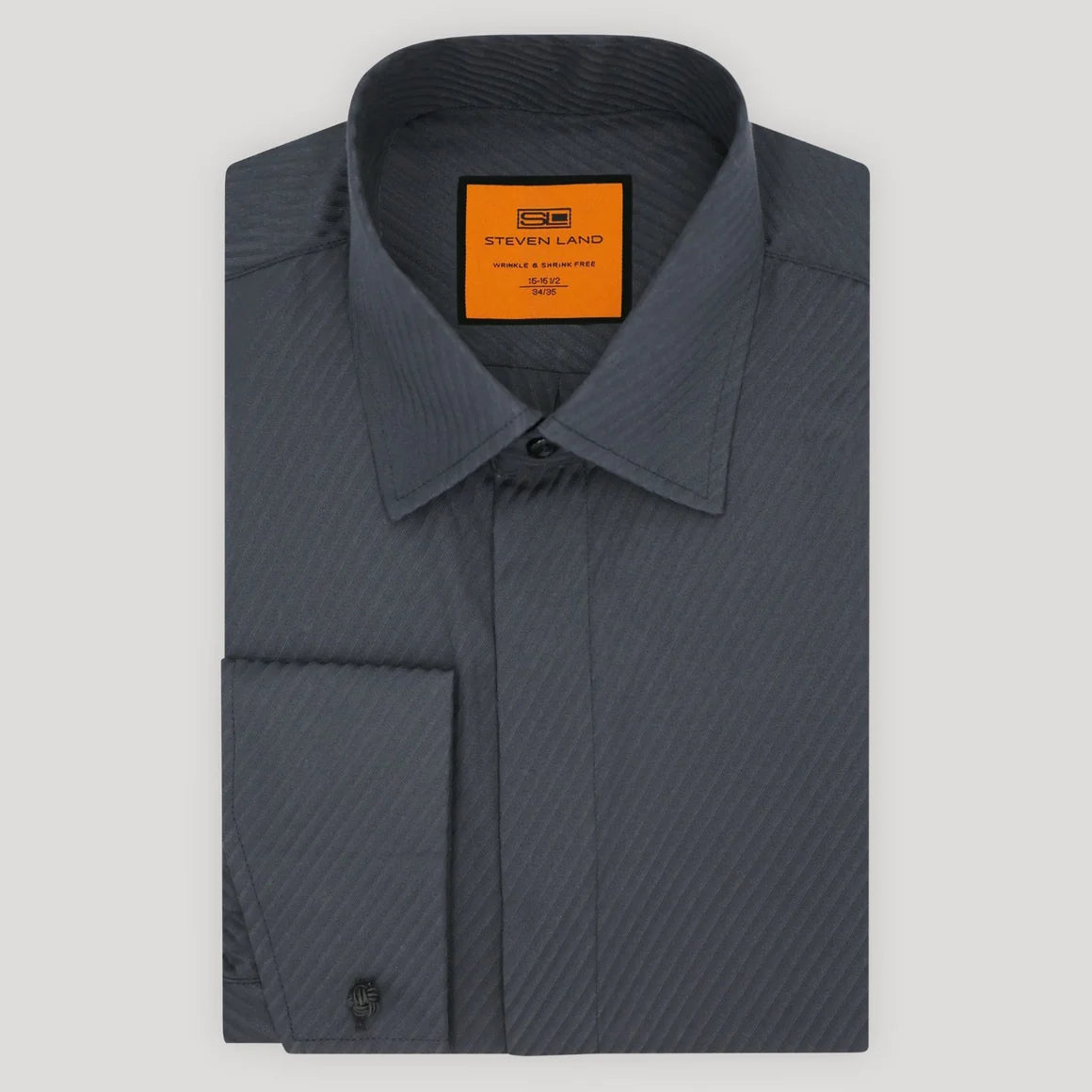 Steven Land DM255 Diagonal Stripe French Cuff Shirt