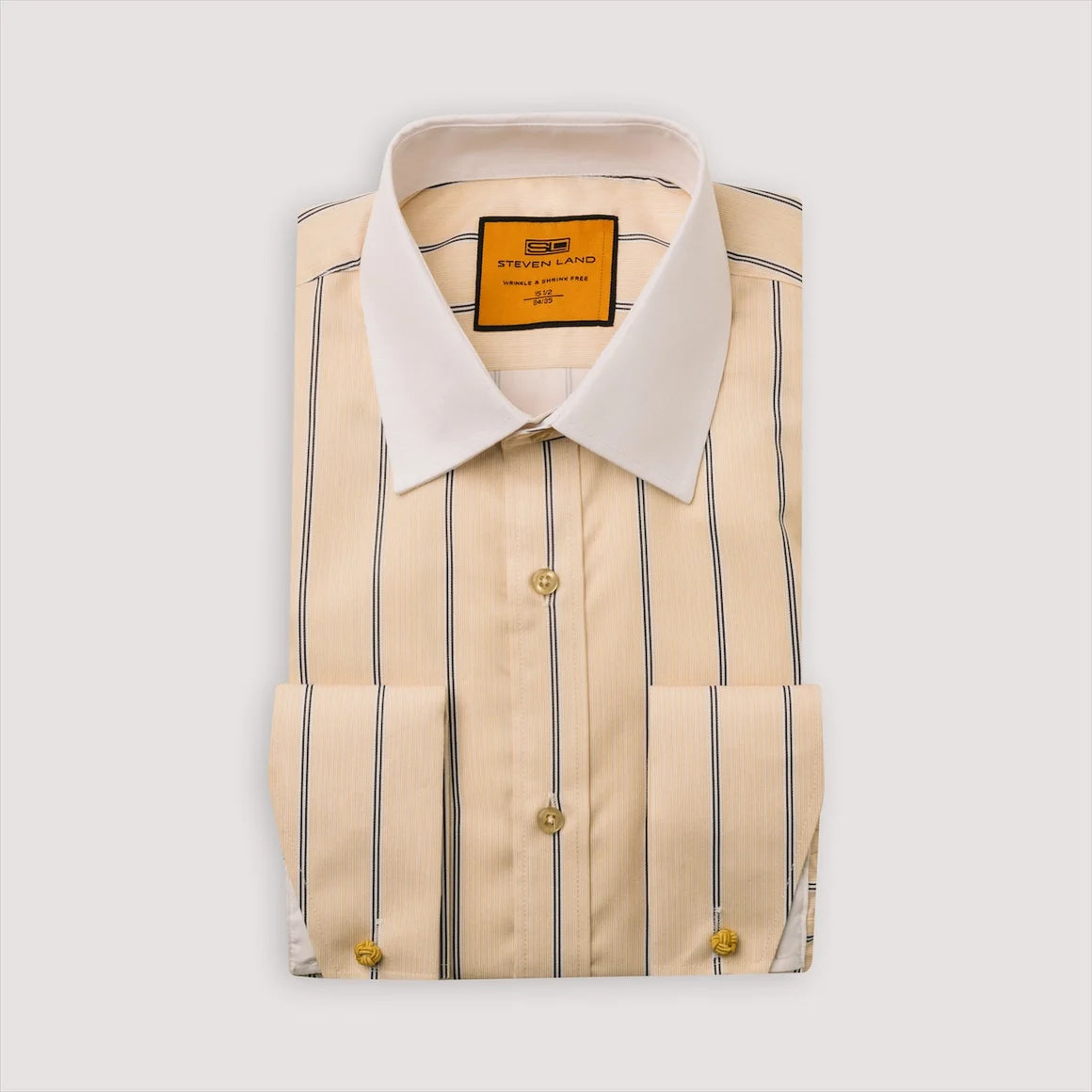Steven Land DM293F Marco Stripe French Cuff Dress Shirt