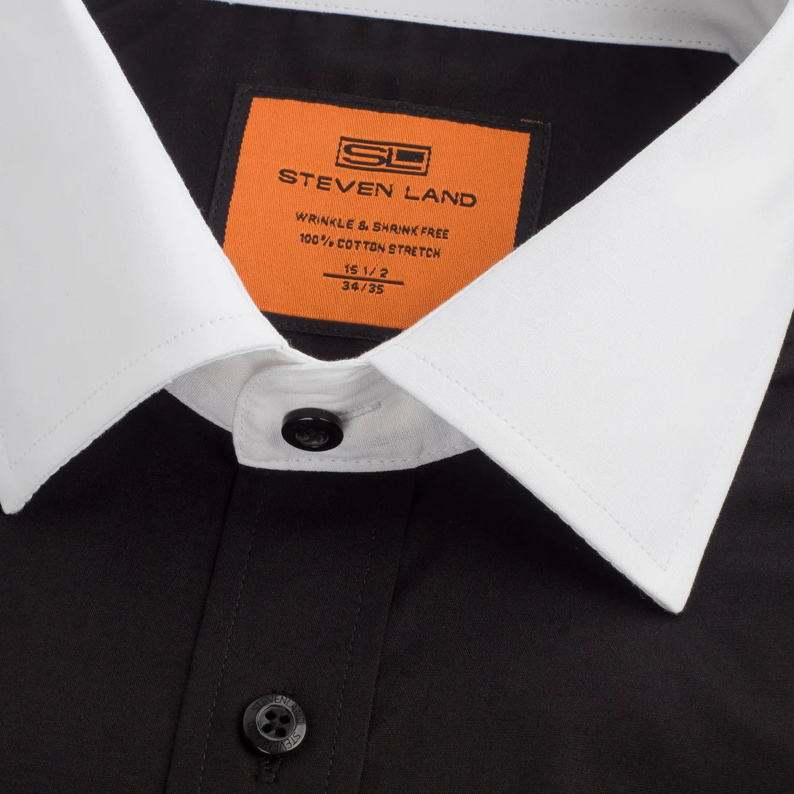 Steven Land DS117F Poplin Contrast Collar French Cuff Dress Shirt