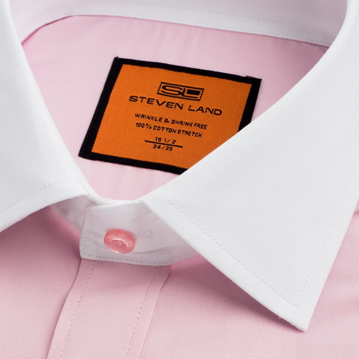 Steven Land DS117F Poplin Contrast Collar French Cuff Dress Shirt