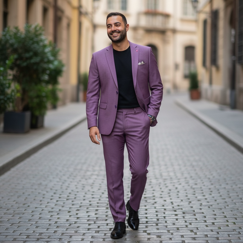 Vinci | S2RK-7 | 2-Button Textured Weave Stretch Suit