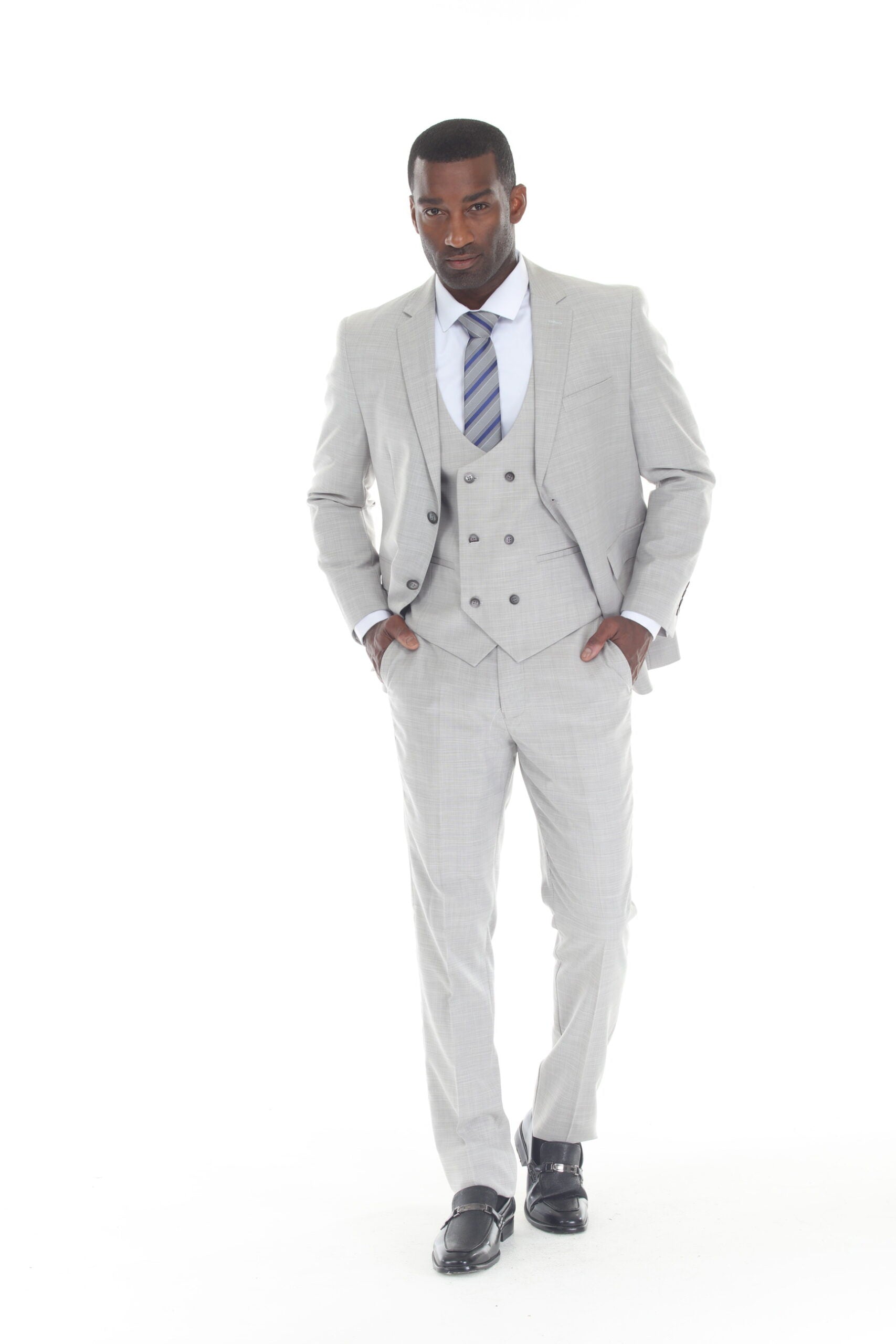 Derman | FF24 | Pick Stitch 3-Piece Notch Lapel Vested Suit
