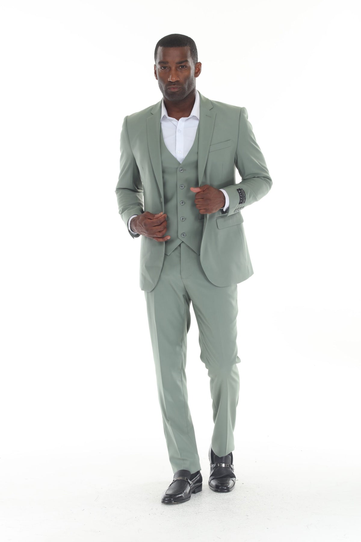 Rizza FLA24 Notch Lapel 3-Piece Suit with Double Breast Vest