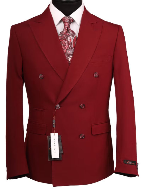 Vitali | G9007 | Pick Stitched Peak Lapel Double-Breasted Suit