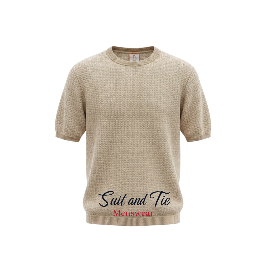 Cigar | CR-1681 | Short Sleeve Knitted Mock Shirt