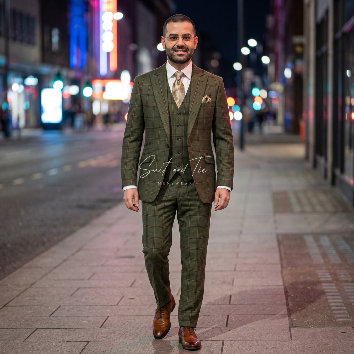 Vitali Suit With Vest and One-Button Peak Lapel M4302