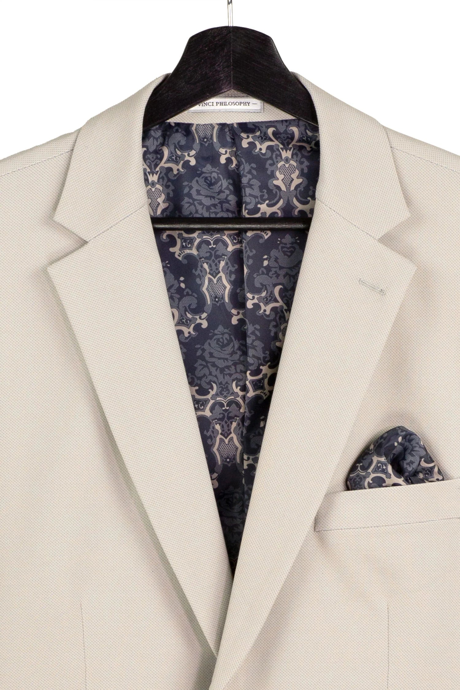 Vinci MV2K-3 3-Piece Peak Lapel Modern Fit Vested Suit