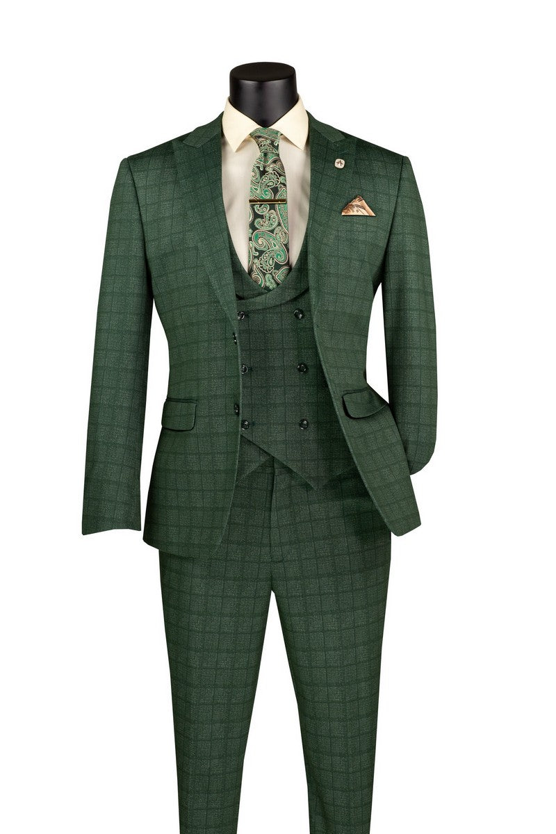 Vinci | SV2W-8 | 3-Piece 2-Button Slim Fit Suit With Lapel Vest