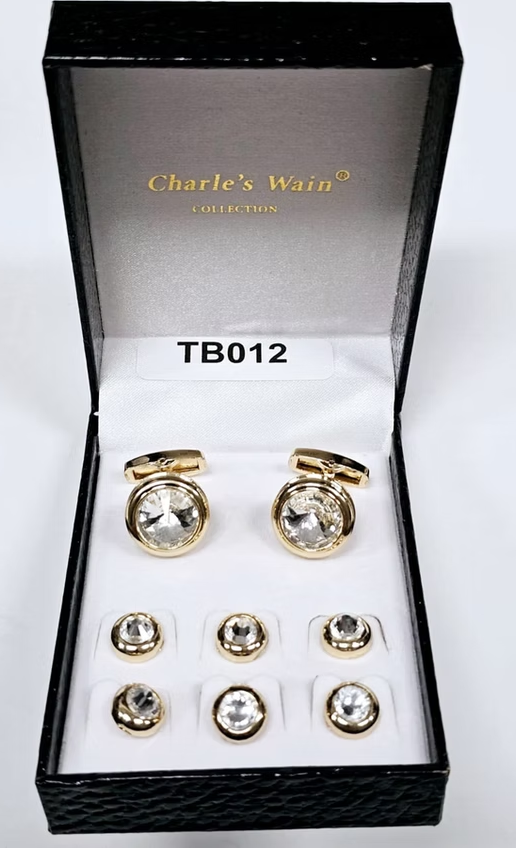 Charles Wain TBC-012 Tuxedo Studs & Cufflink Set