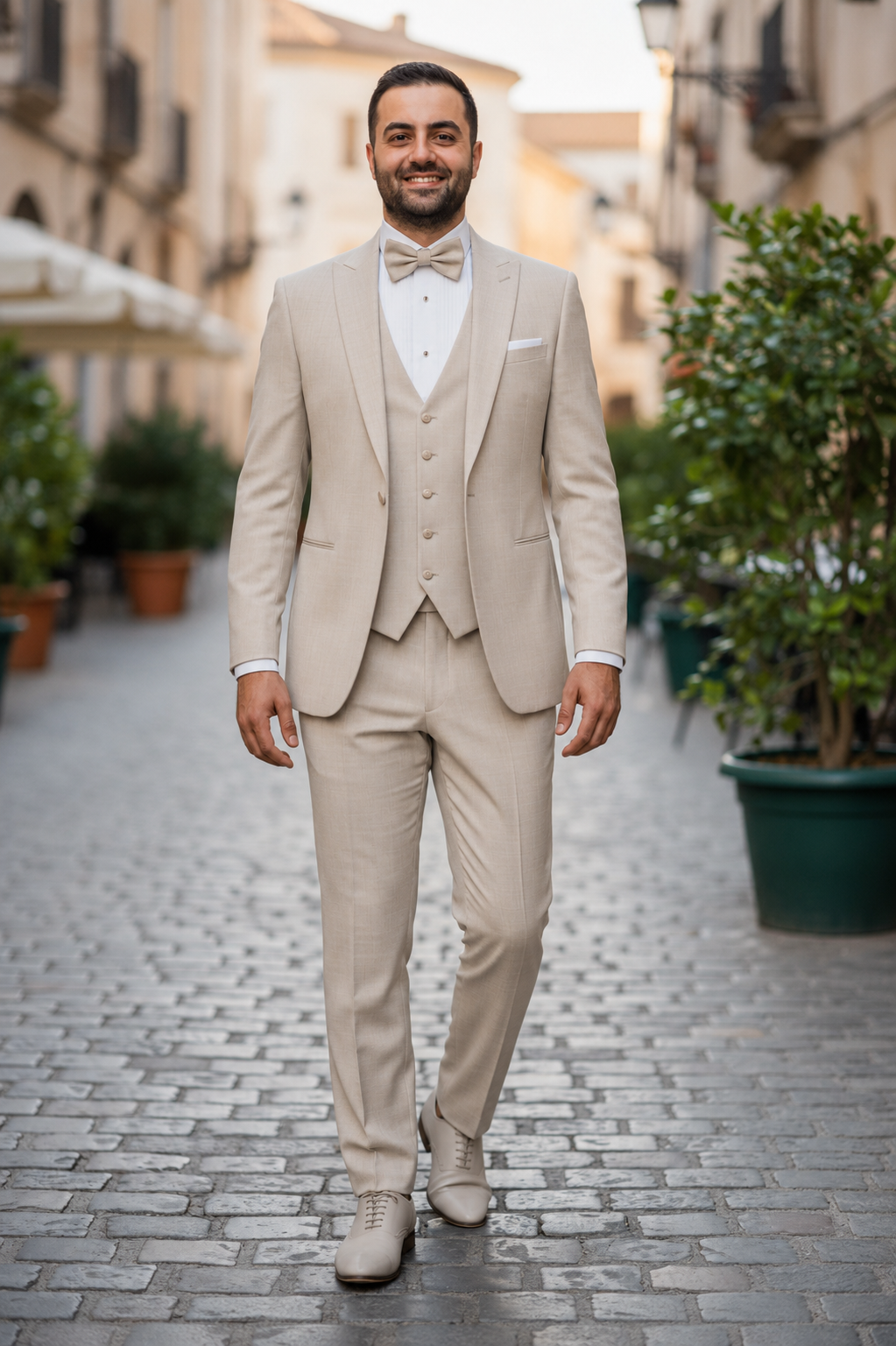 Needle & Stitch | 3-Piece Shawl Lapel Tuxedo With Matching Bow Tie