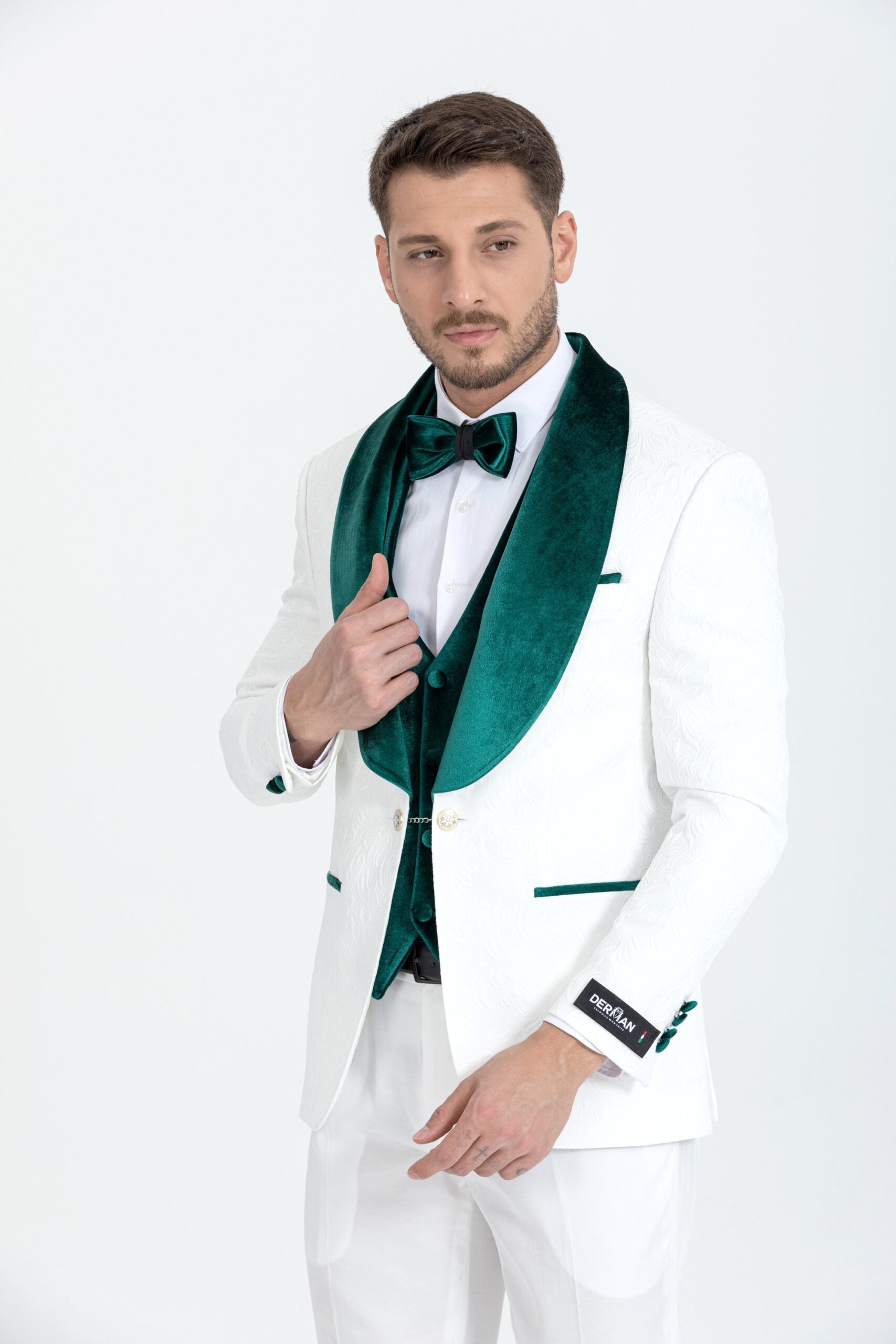Derman | TXD24 | Velvet Shawl Lapel Tuxedo With Velvet Vest