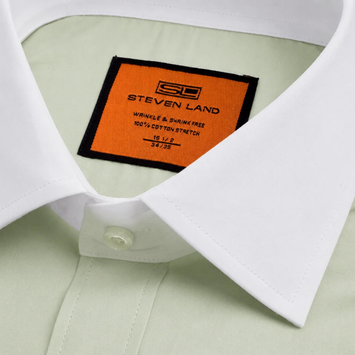 Steven Land DS117F Poplin Contrast Collar French Cuff Dress Shirt