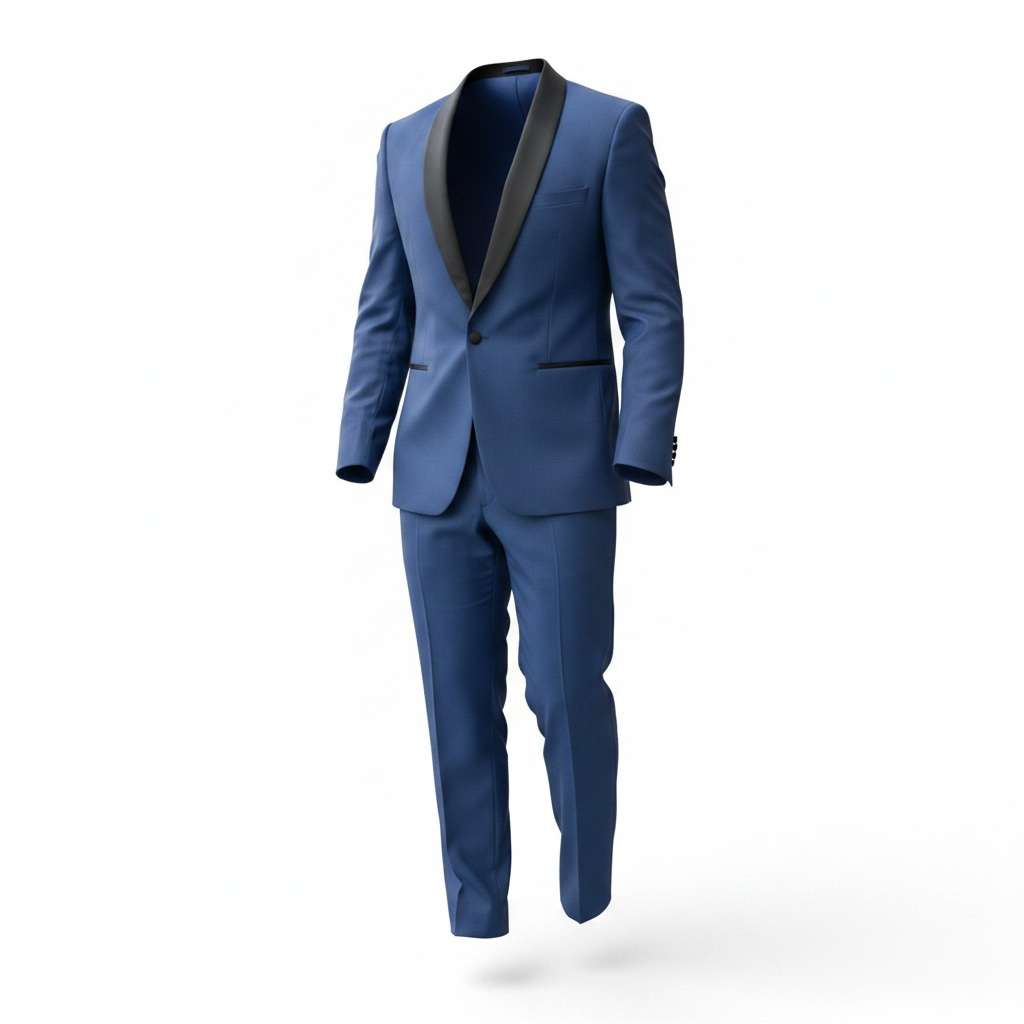 Needle & Stitch | 1-Button Shawl Satin Lapel Tuxedo