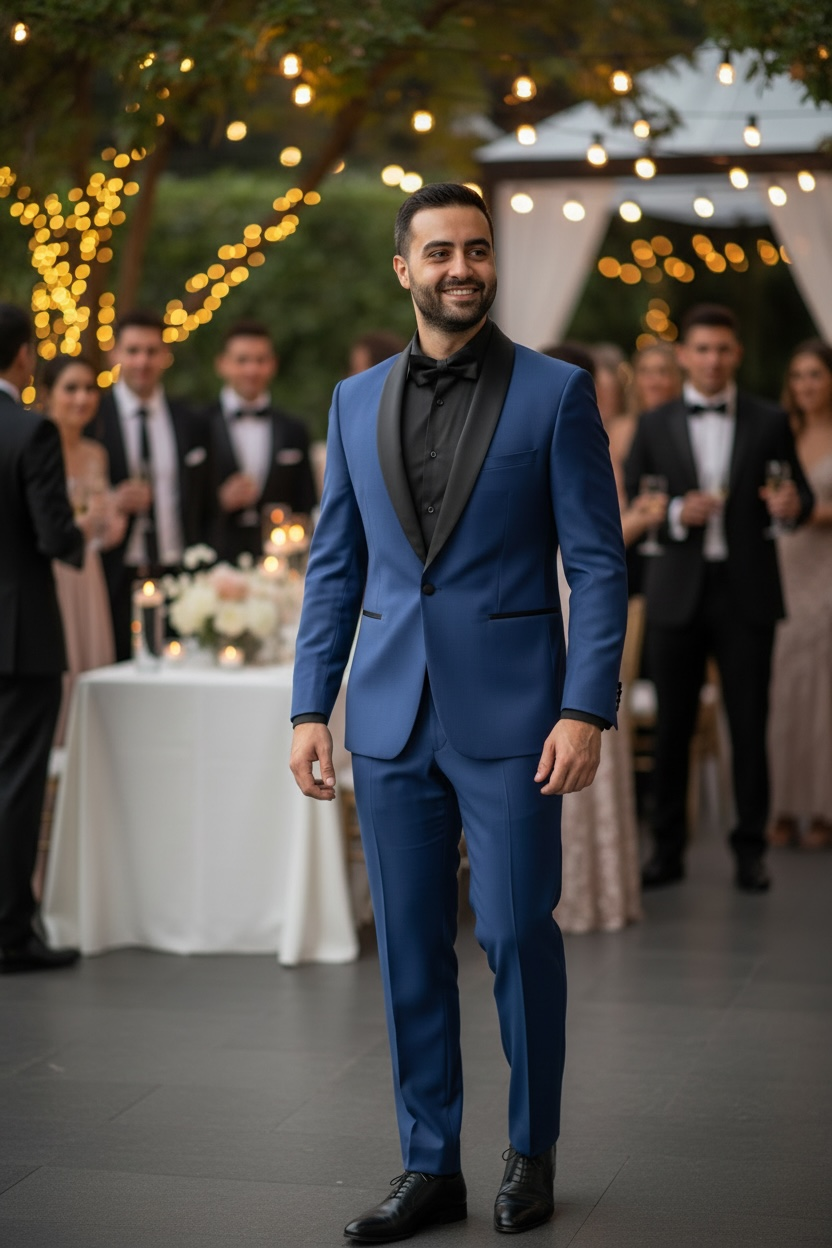 Needle & Stitch | 1-Button Shawl Satin Lapel Tuxedo