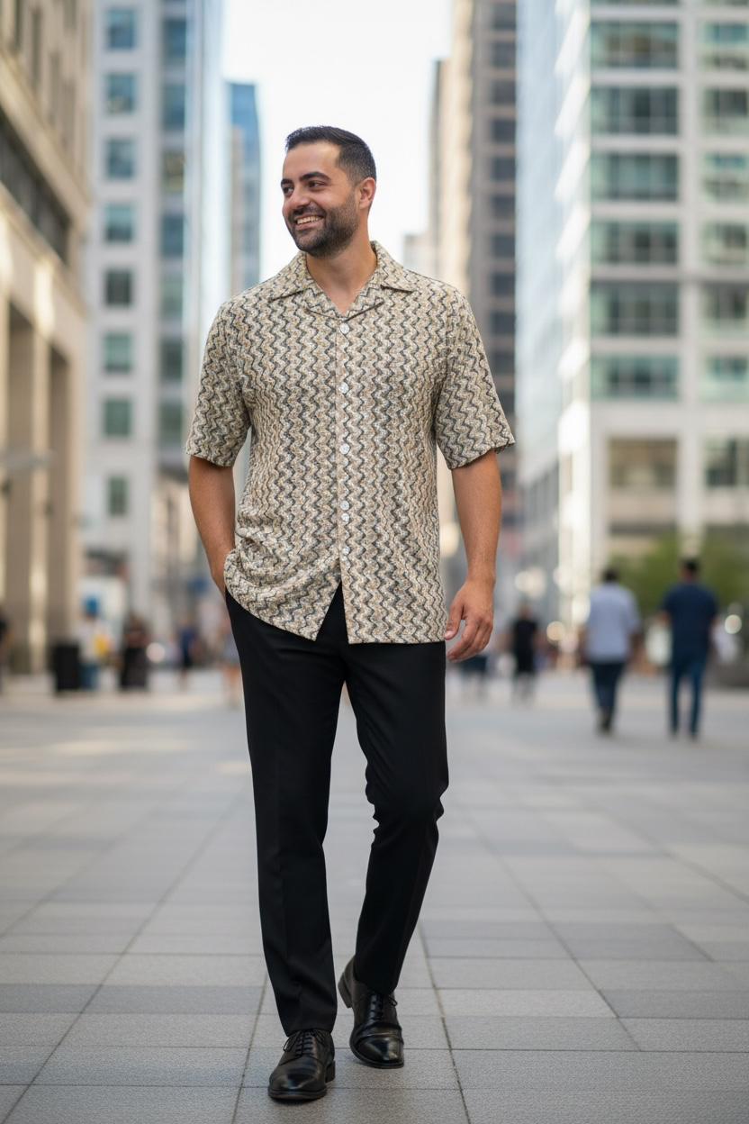 Stacy Adams | 27204 Short Sleeve Camp Collar Shirt