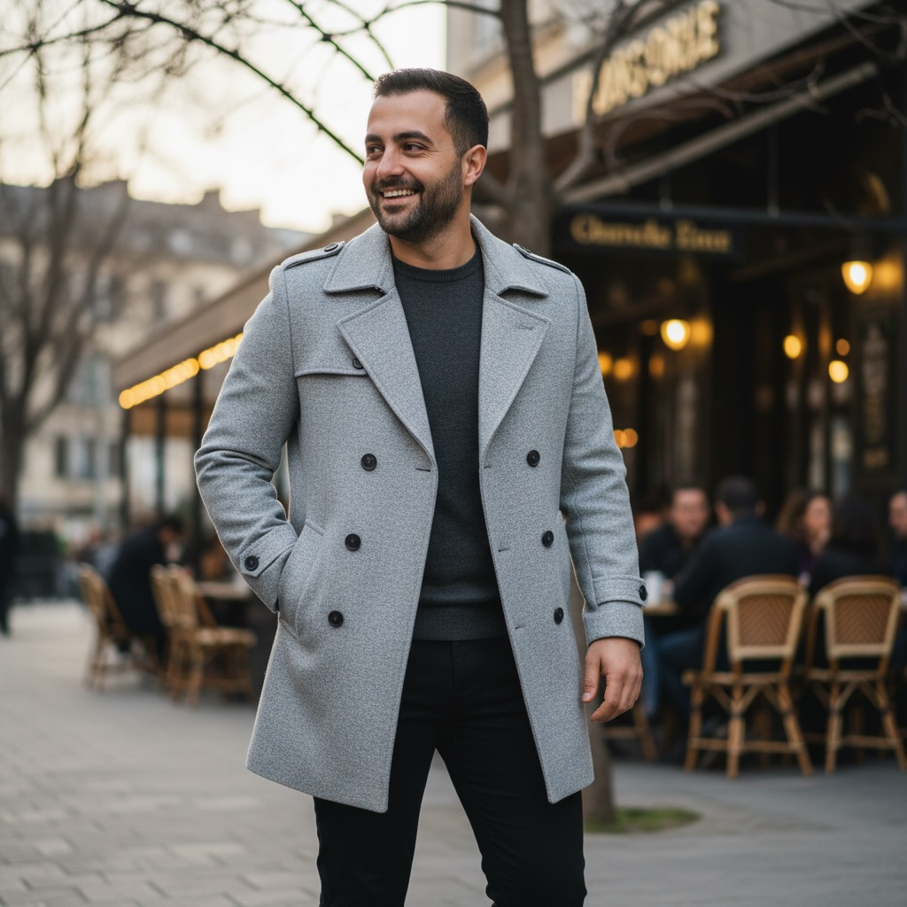 NIKO | MW-2323 | DOUBLE BREASTED PEACOAT