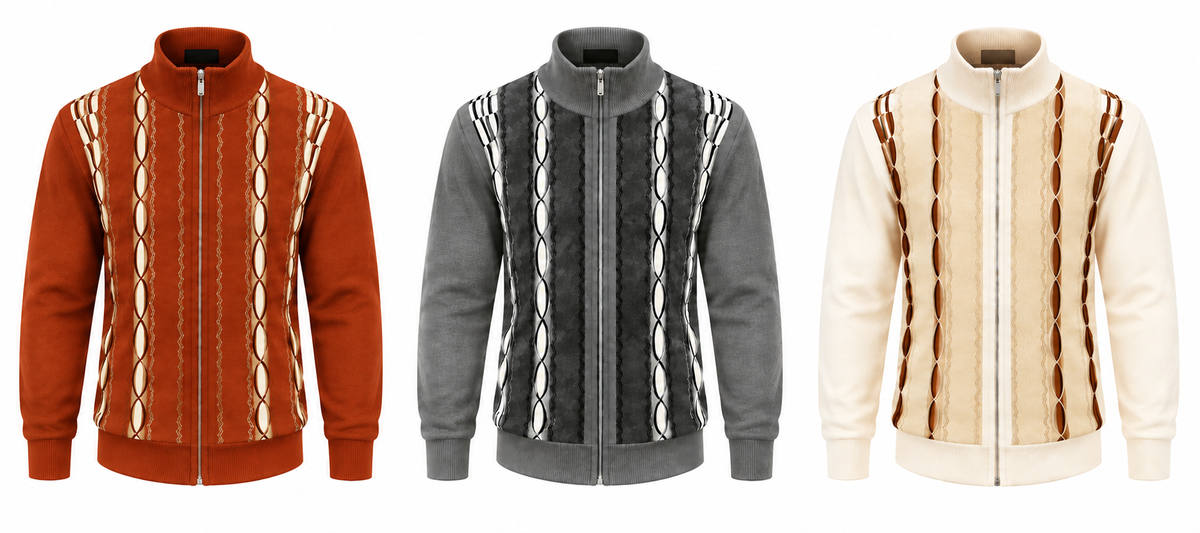 Silversilk 31001 Suede Zip-Up Sweater
