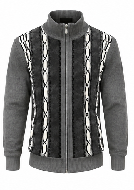 Silversilk 31001 Suede Zip-Up Sweater