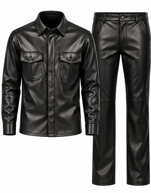 SilverSilk 35102 Faux Leather 2-Piece Set
