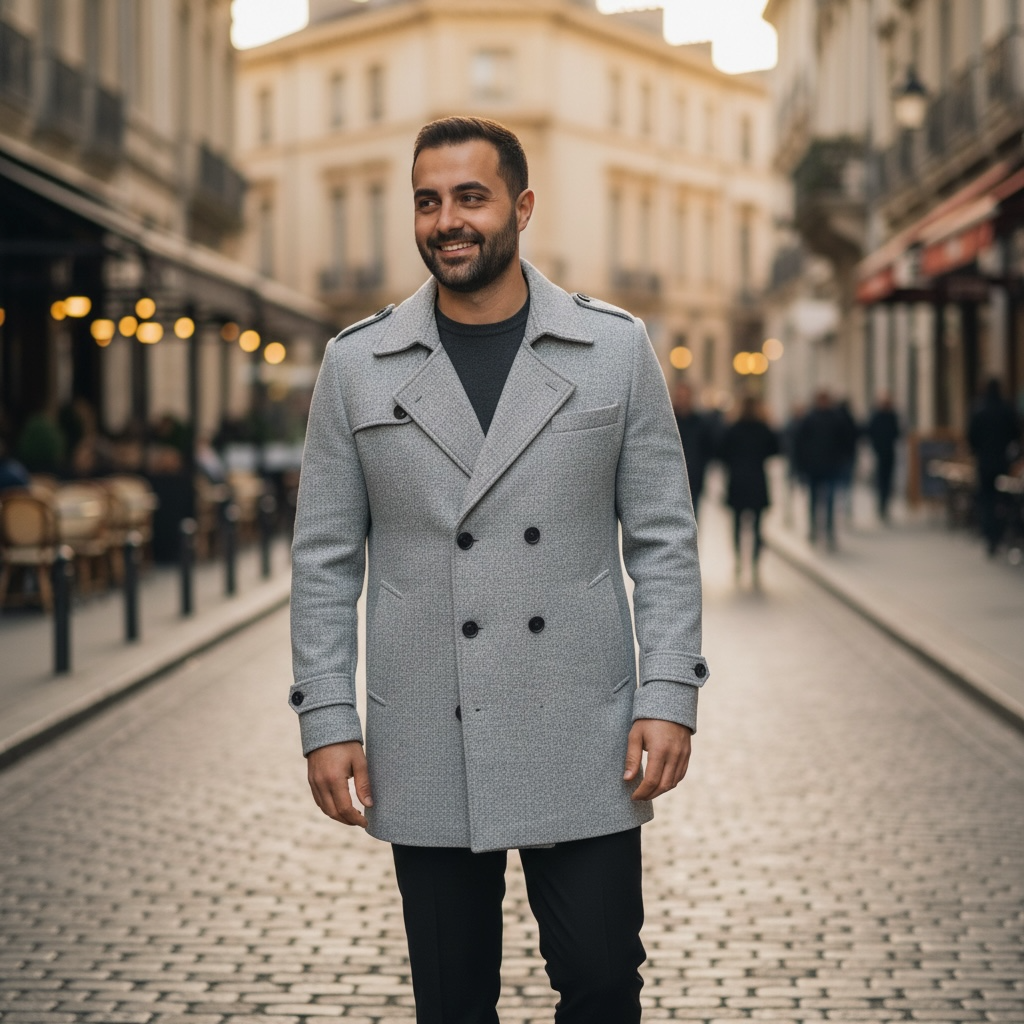 NIKO | MW-2323 | DOUBLE BREASTED PEACOAT