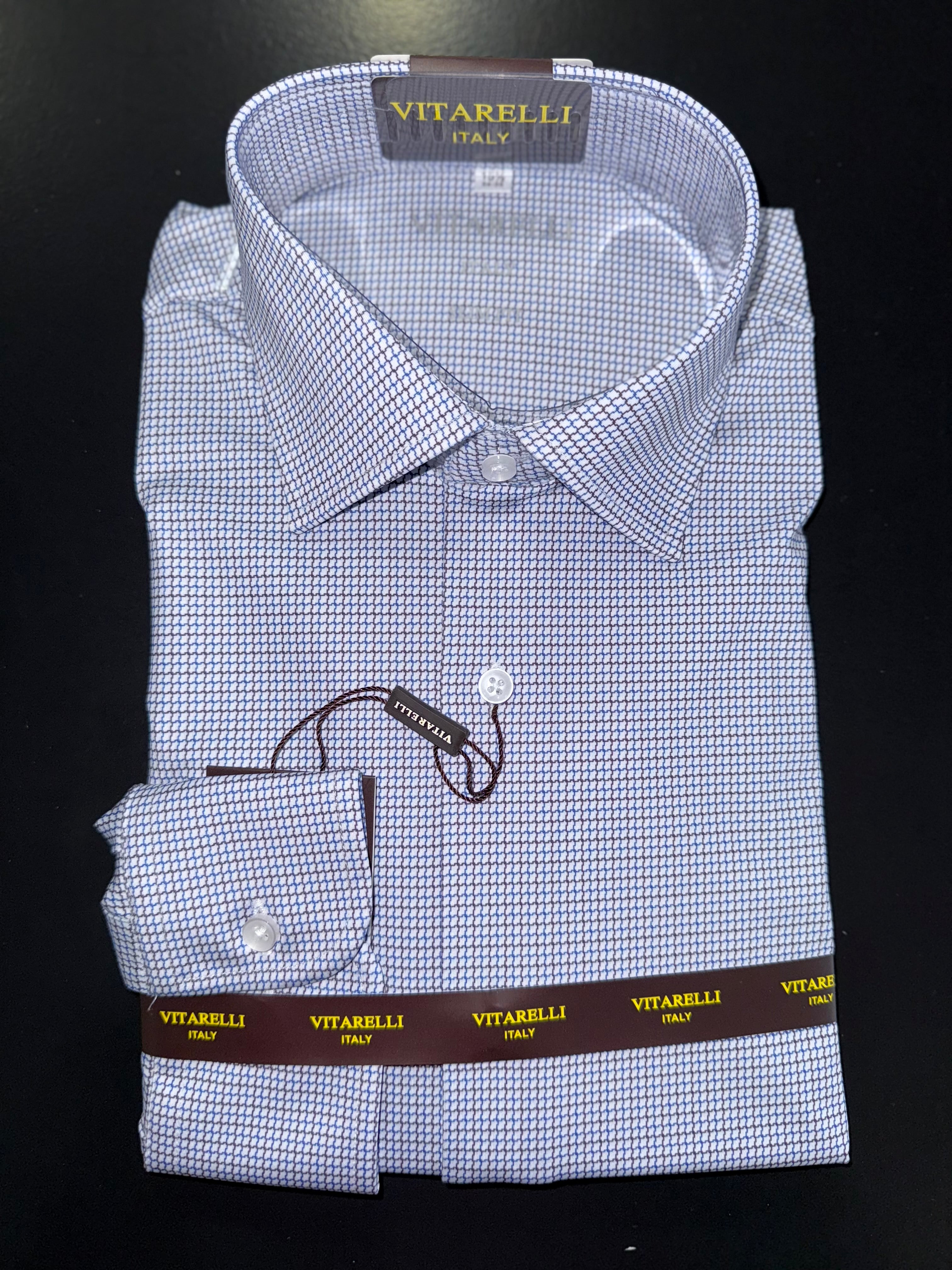 VITARELLI | 253 | PRINTED SUPER STRETCH BUTTON UP
