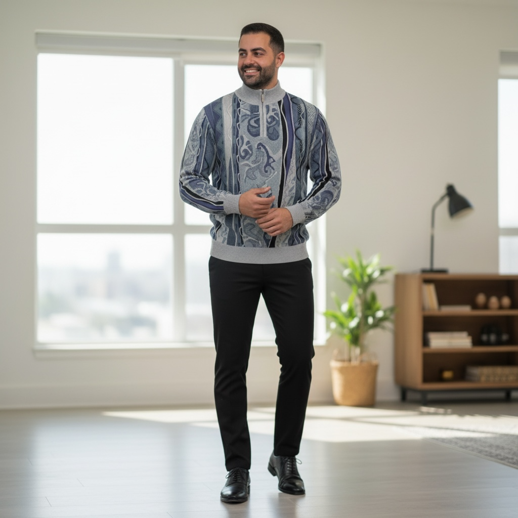 STACY ADAMS | 1/4 ZIP UP PULLOVER | 14009