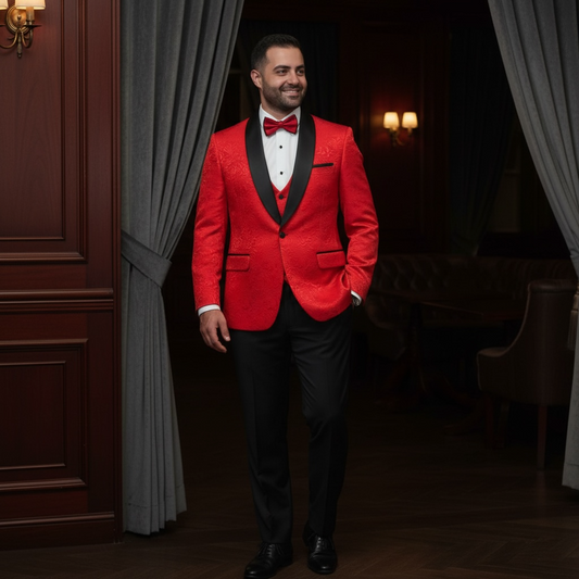 VINCI | TVSJ-1 | 3PC JACQUARD TUXEDO