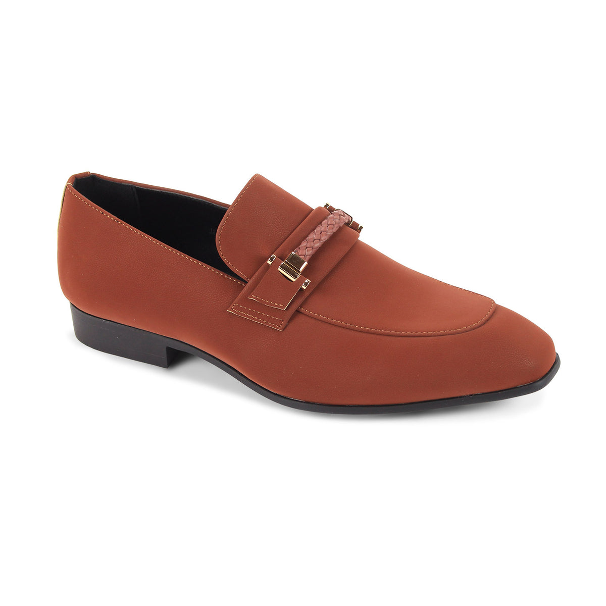 Chestnut Loafer against a gray background