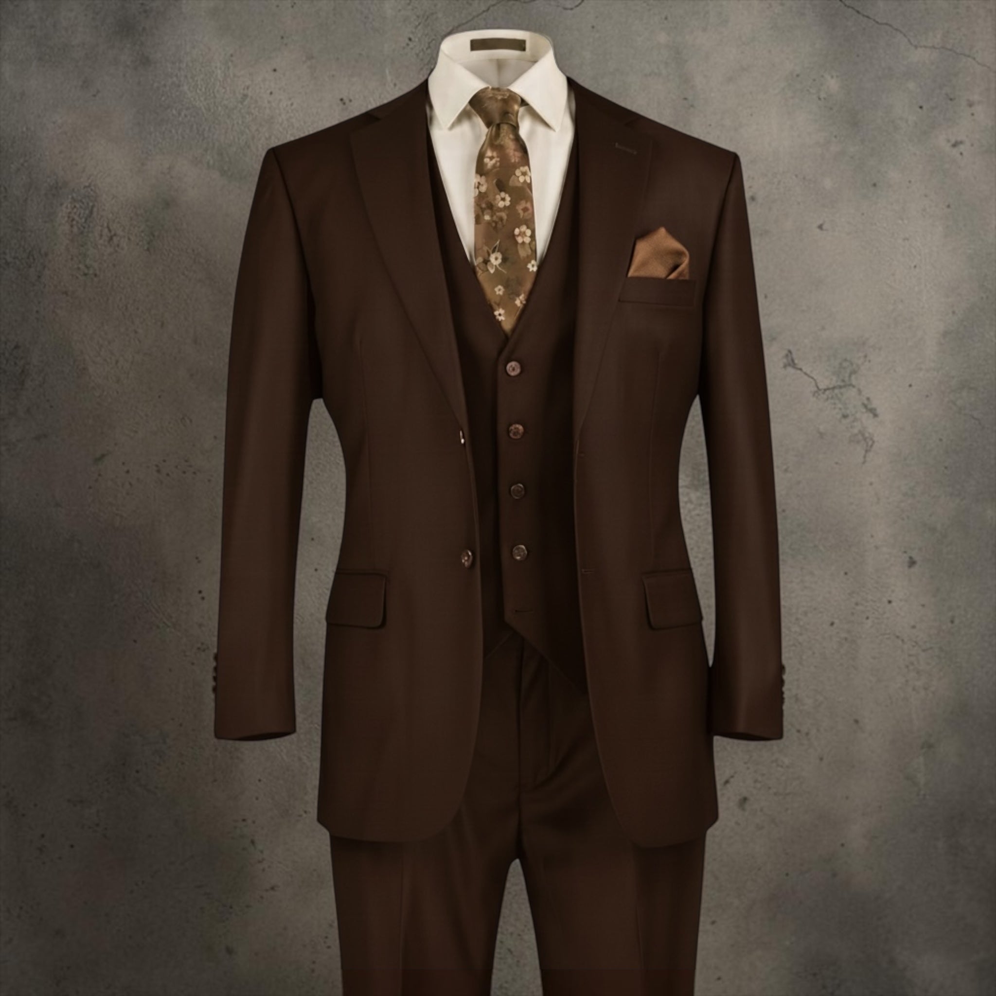 Vinci 3-Piece 2-Button Vested Suit V2TR