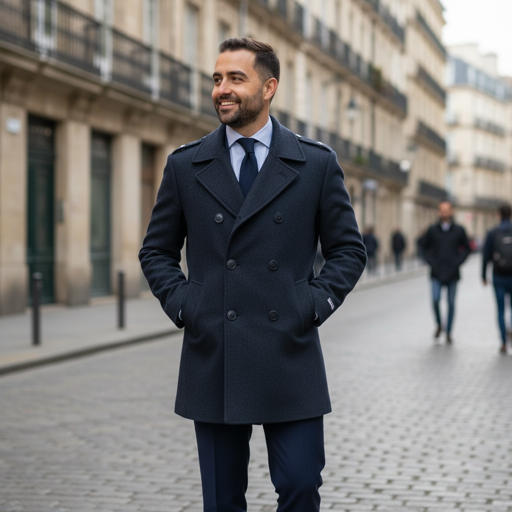 NIKO | MW-2323 | DOUBLE BREASTED PEACOAT