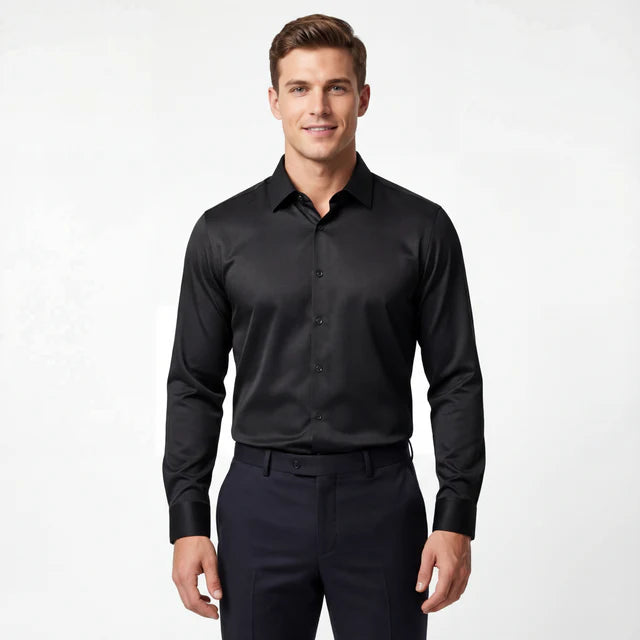 B400 ~ SATIN SIGNITURE STITCHLESS STRETCH SHIRT ~ BAROCCO