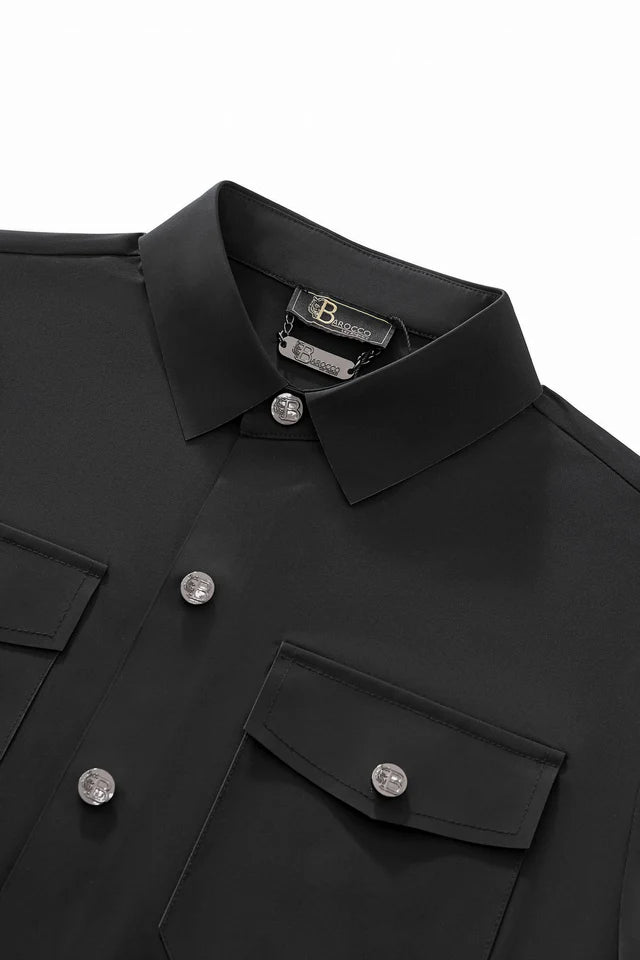 BPJ620 ~ COMMANDTECH SNAP BUTTON FLAP POCKET SHIRT ~ BAROCCO