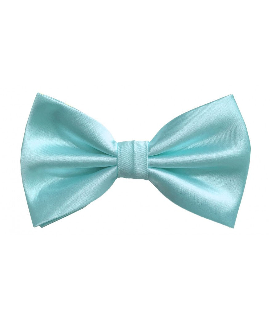 BQ | BT100 | SOLID SATIN BOW TIES & HANKIE PRE-TIED