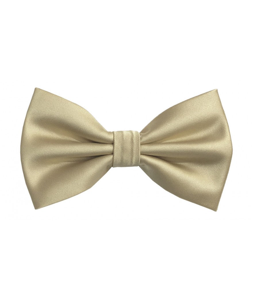BQ | BT100 | SOLID SATIN BOW TIES & HANKIE PRE-TIED